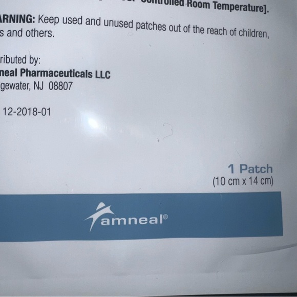 Lidocaine Patches 30pc  5% - Amneal - Picture 3 of 4